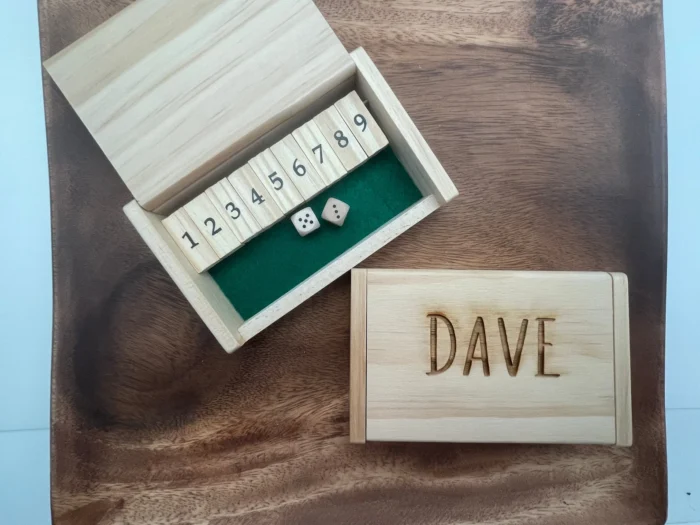 Personalized Shut The Box Game - Engraved Shut The Box - Personalized Toy/Game