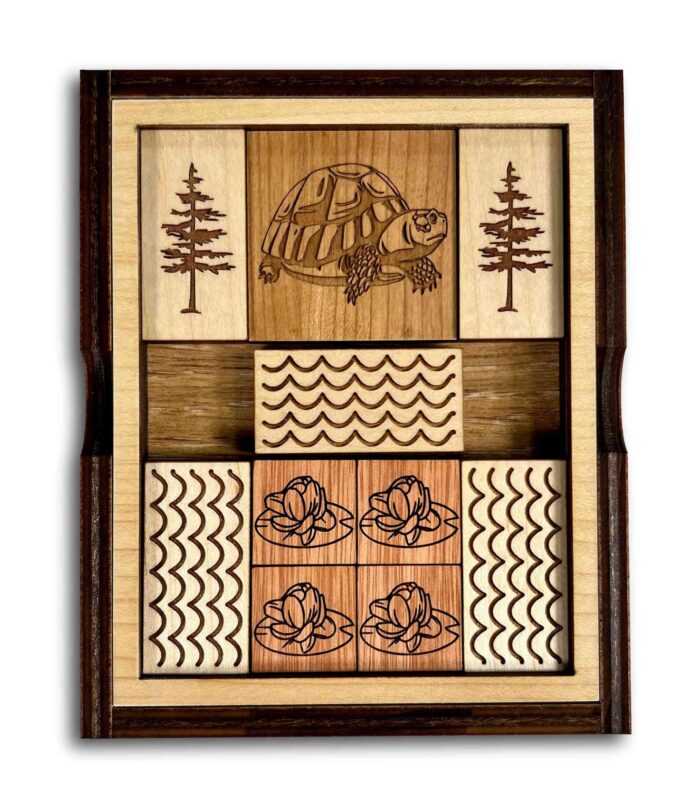 Great Turtle Escape, Wooden Slide Puzzle, Brain Teaser Game