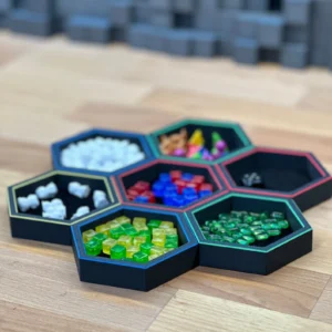 Magnetic Board Game Token Trays - 7 Tray Set - Hexasnap, GameBuddy’s modular tray system for Board Game Accessories