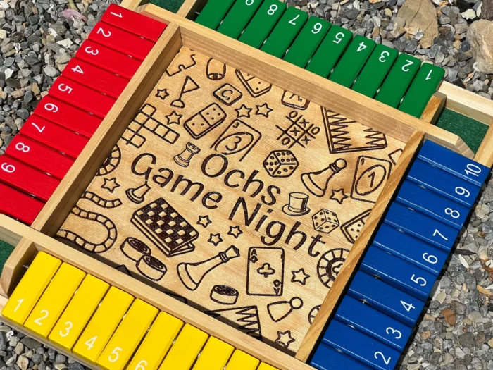 Shut The Box Board Game - Personalized Playing Zone - Image 2